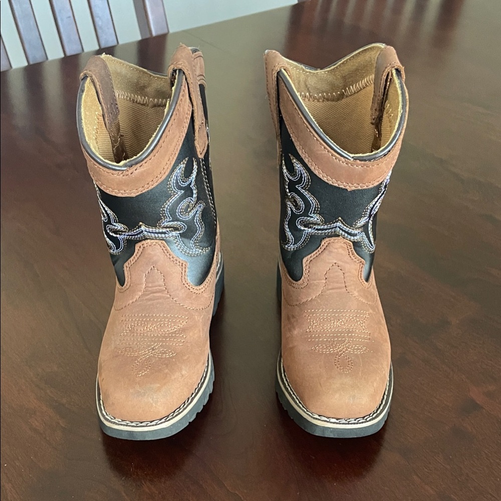 Brown and Black boys Boots